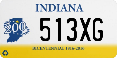 IN license plate 513XG