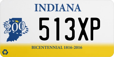 IN license plate 513XP