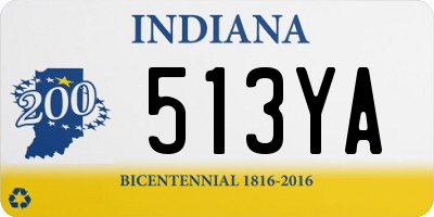 IN license plate 513YA