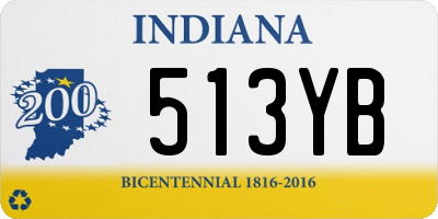 IN license plate 513YB