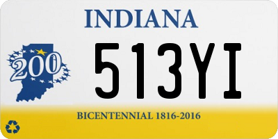 IN license plate 513YI