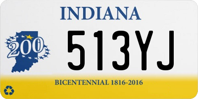 IN license plate 513YJ