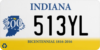 IN license plate 513YL