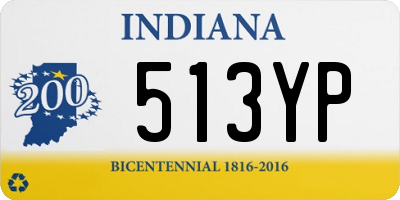 IN license plate 513YP