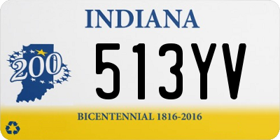 IN license plate 513YV