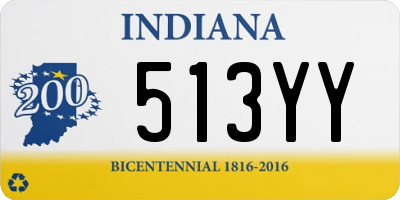 IN license plate 513YY