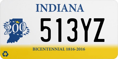 IN license plate 513YZ