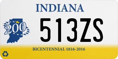 IN license plate 513ZS