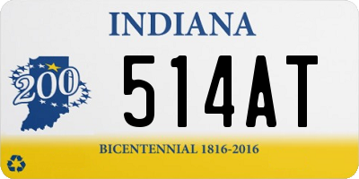 IN license plate 514AT