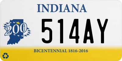 IN license plate 514AY