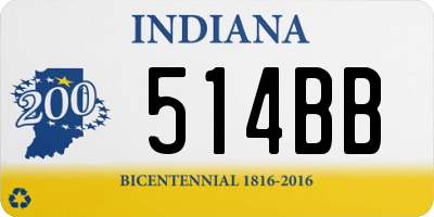IN license plate 514BB
