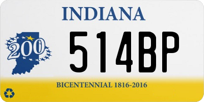 IN license plate 514BP