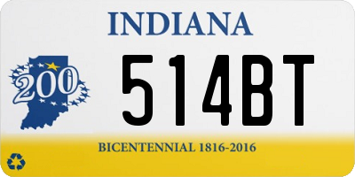 IN license plate 514BT