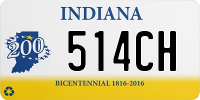 IN license plate 514CH