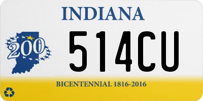 IN license plate 514CU