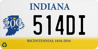 IN license plate 514DI