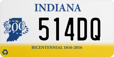 IN license plate 514DQ