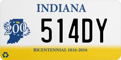 IN license plate 514DY