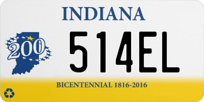 IN license plate 514EL