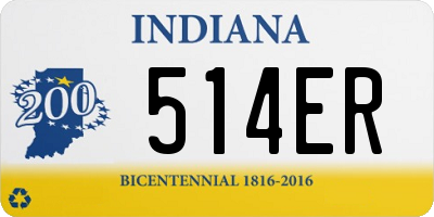 IN license plate 514ER