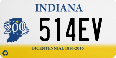 IN license plate 514EV