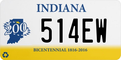 IN license plate 514EW