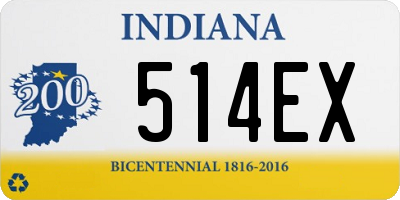 IN license plate 514EX