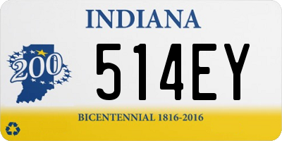 IN license plate 514EY