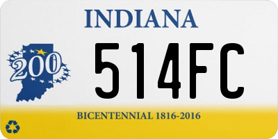 IN license plate 514FC