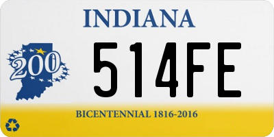 IN license plate 514FE