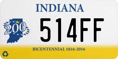 IN license plate 514FF