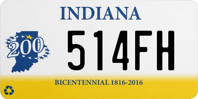 IN license plate 514FH