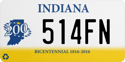 IN license plate 514FN