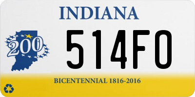 IN license plate 514FO