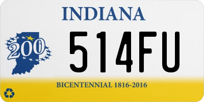 IN license plate 514FU