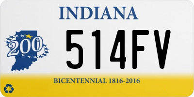 IN license plate 514FV