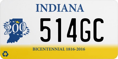 IN license plate 514GC