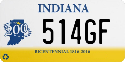 IN license plate 514GF