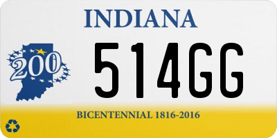 IN license plate 514GG