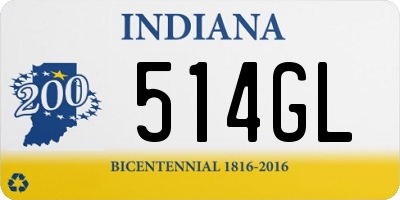 IN license plate 514GL