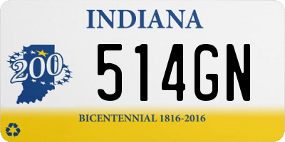 IN license plate 514GN