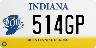 IN license plate 514GP