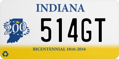 IN license plate 514GT