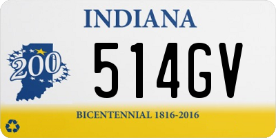 IN license plate 514GV