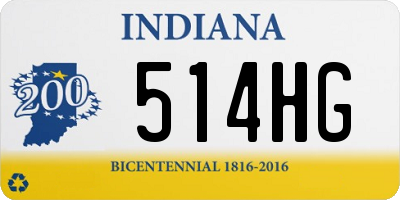 IN license plate 514HG