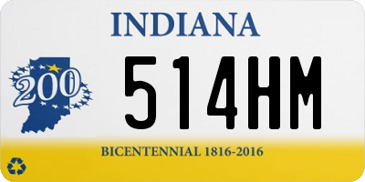 IN license plate 514HM