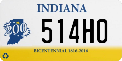 IN license plate 514HO