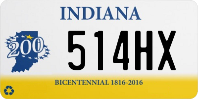 IN license plate 514HX