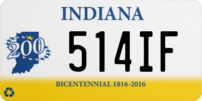 IN license plate 514IF