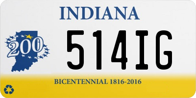 IN license plate 514IG